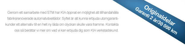 Fabriksrenoverade automatlådor för Kia-modeller